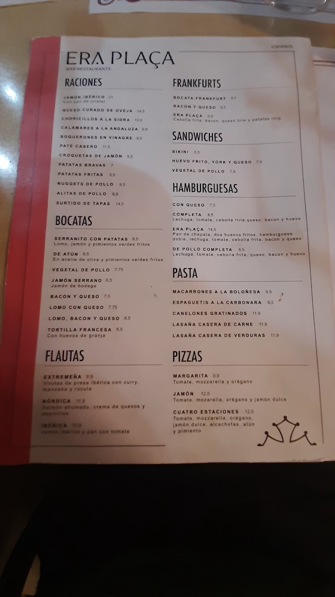 Restaurant Era Plaça Photo Menu 3