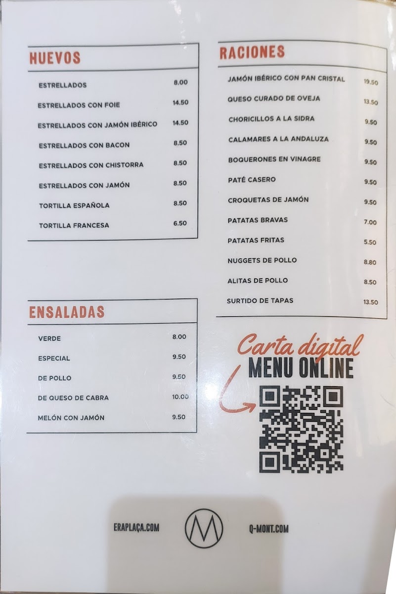 Restaurant Era Plaça Photo Menu 6
