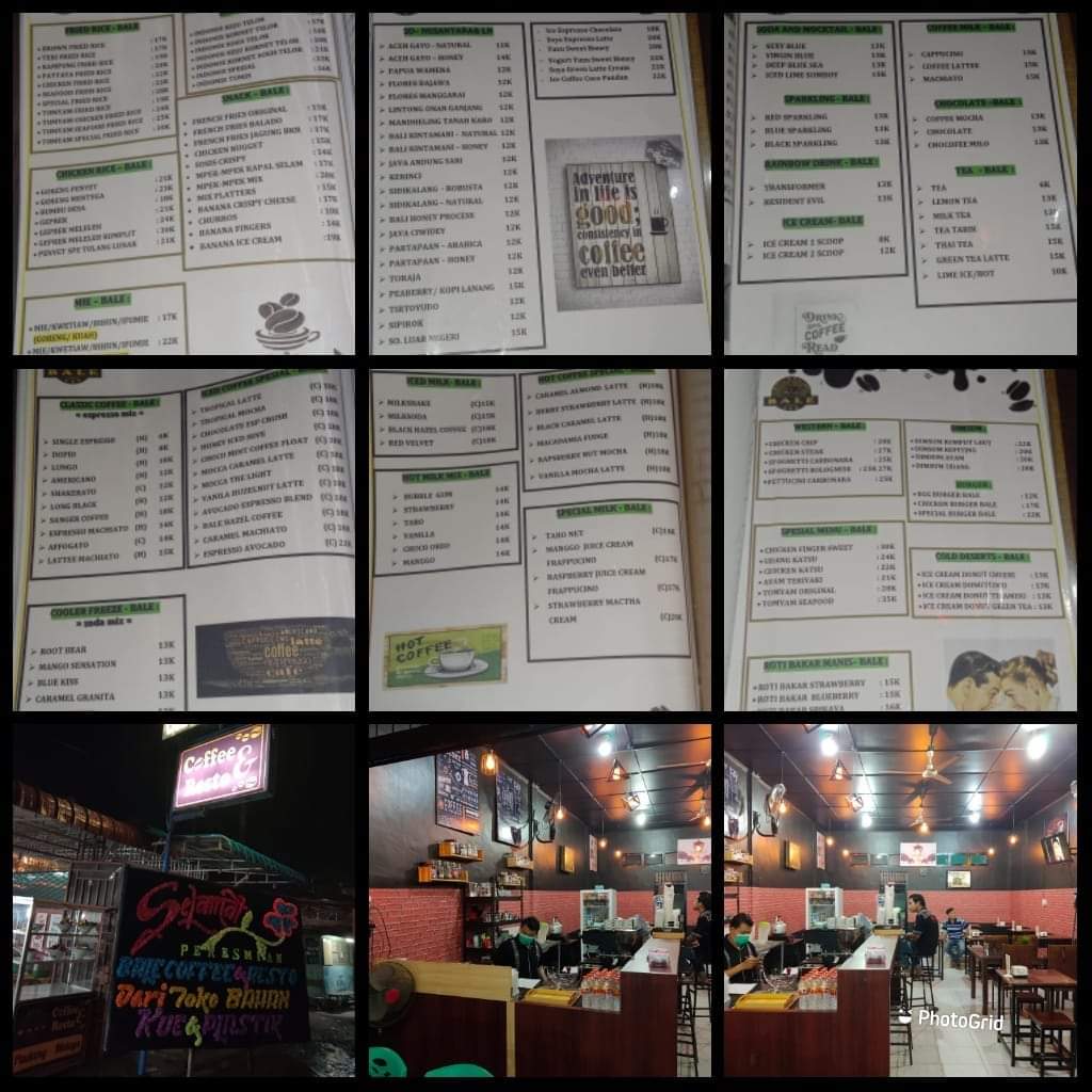 BALE Coffee & Karaoke Photo Menu 1