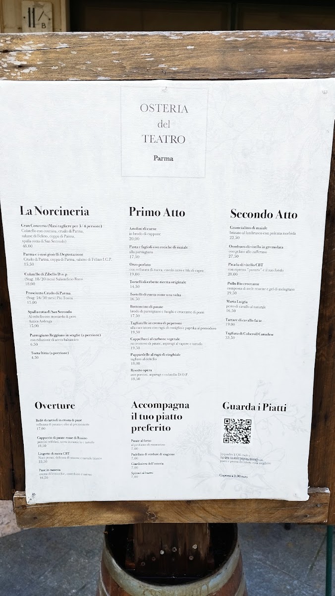 Osteria del Teatro Photo Menu 1
