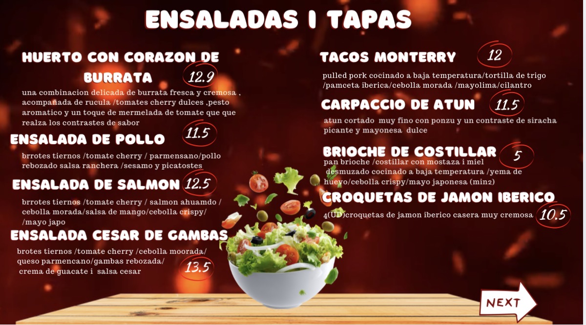 SoHo Urban Food Photo Menu 3