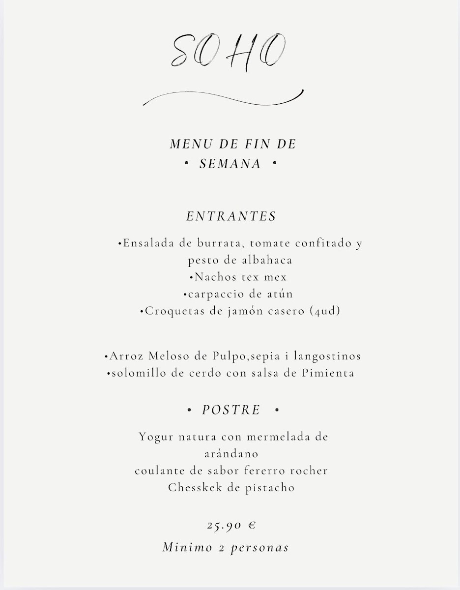 SoHo Urban Food Photo Menu 6