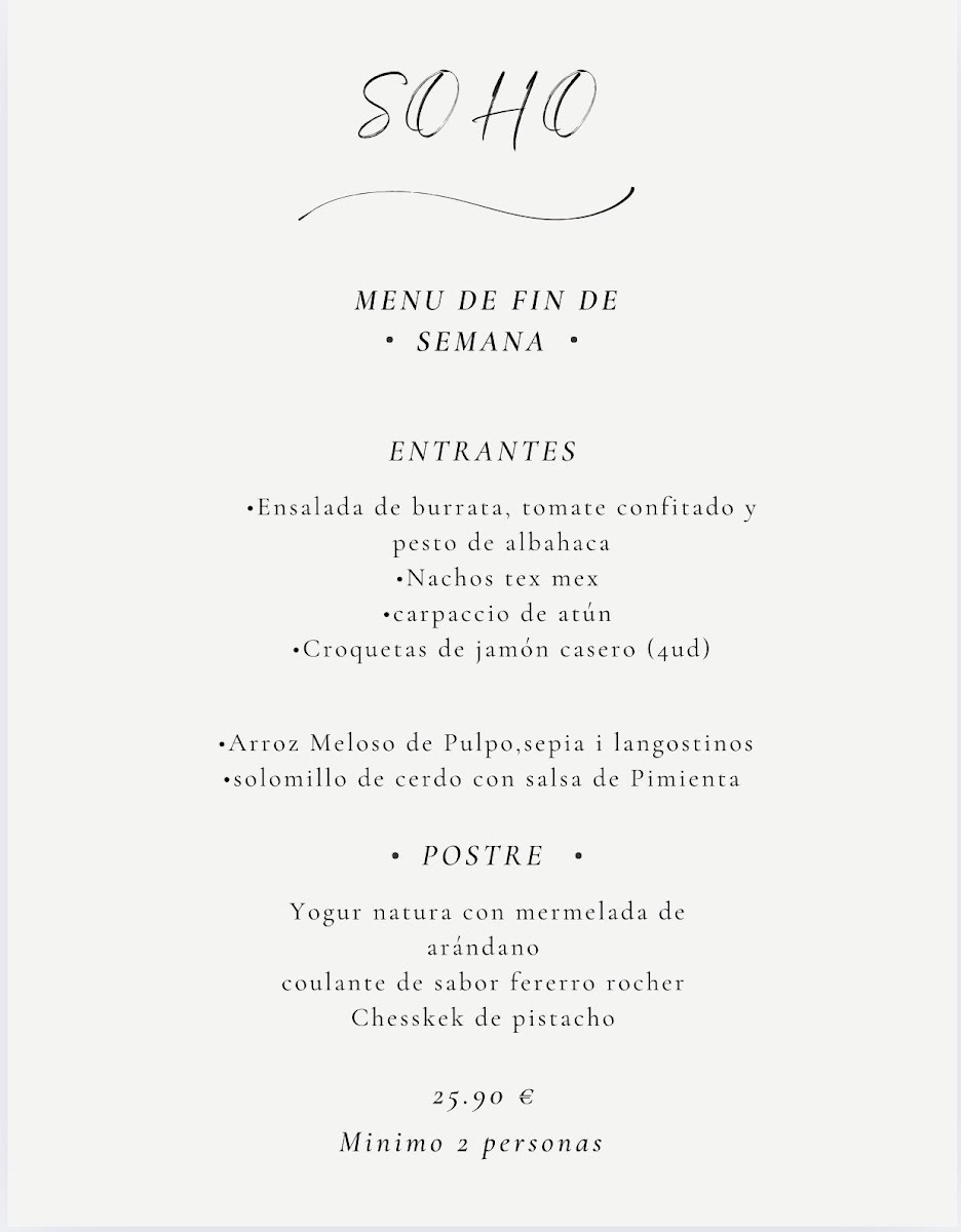 SoHo Urban Food Photo Menu 7