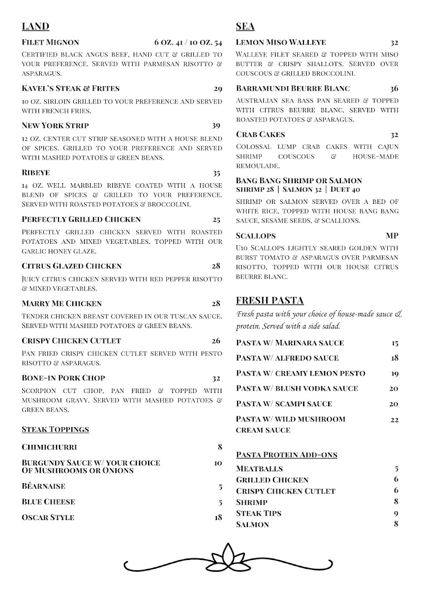 Kavel's Restaurant & Venue Photo Menu 3