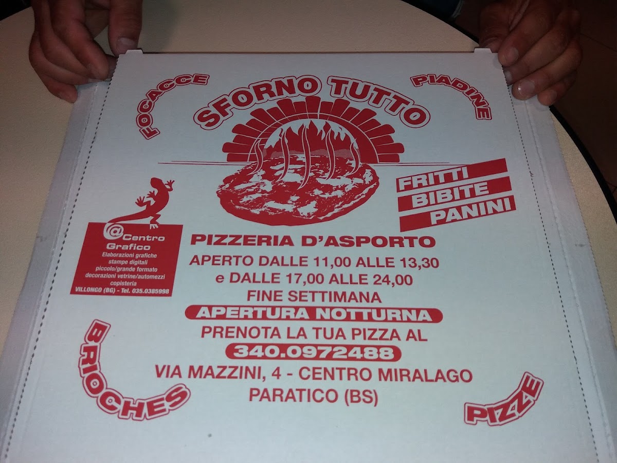 SFORNO TUTTO Photo Menu 4