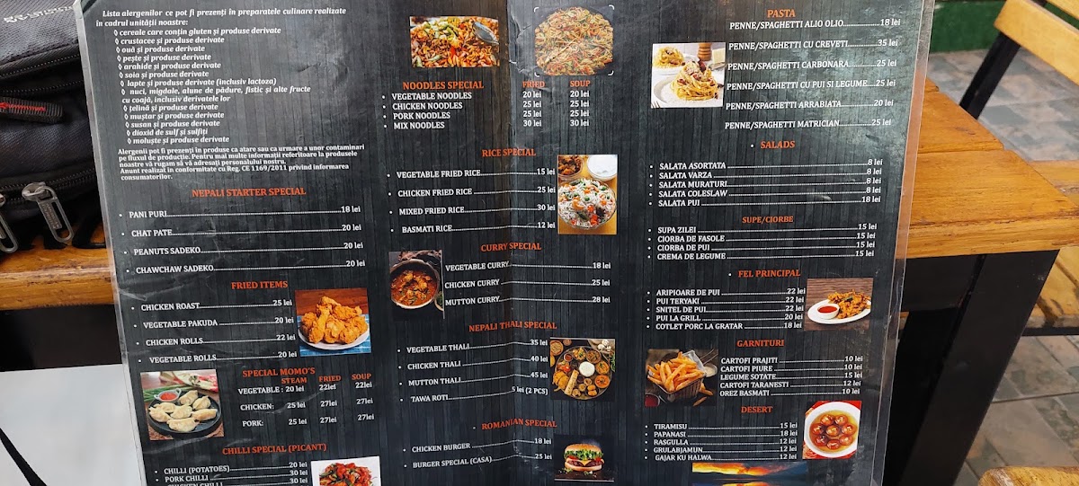 Casa Tanase Nepalese Cuisine Photo Menu 1