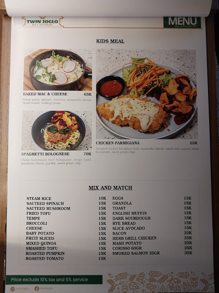 Twin Joglo Ubud - Bar & Restaurant Photo Menu 3