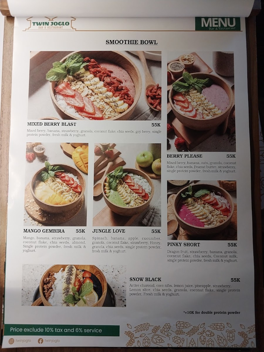Twin Joglo Ubud - Bar & Restaurant Photo Menu 4