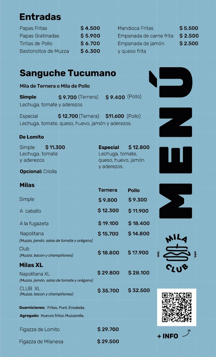 Mila Club Photo Menu 1
