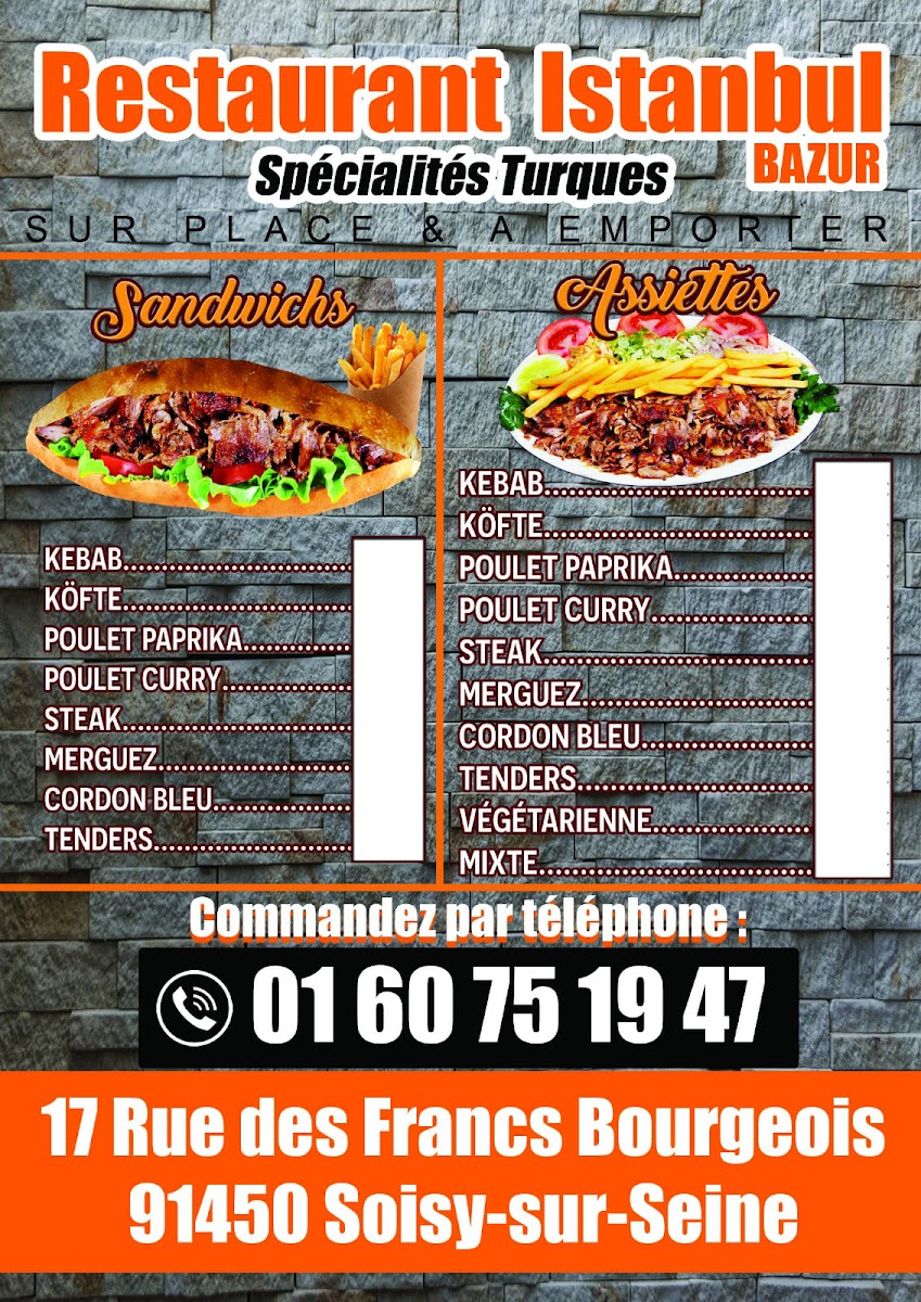 Restaurant Istanbul Bazur Kebab Photo Menu 2
