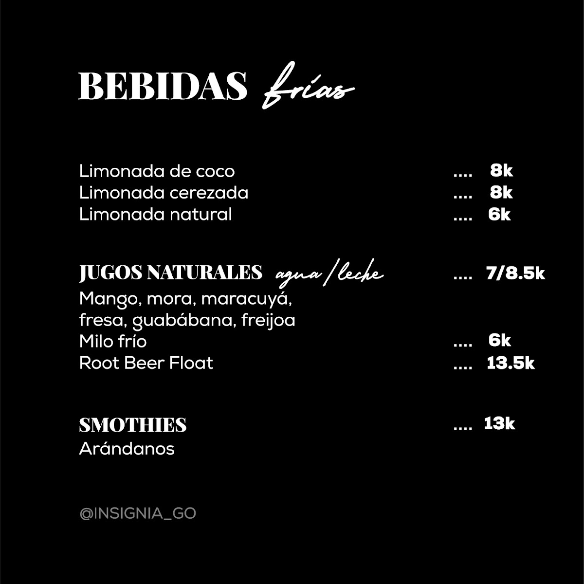 Restaurante Insignia Go Photo Menu 1