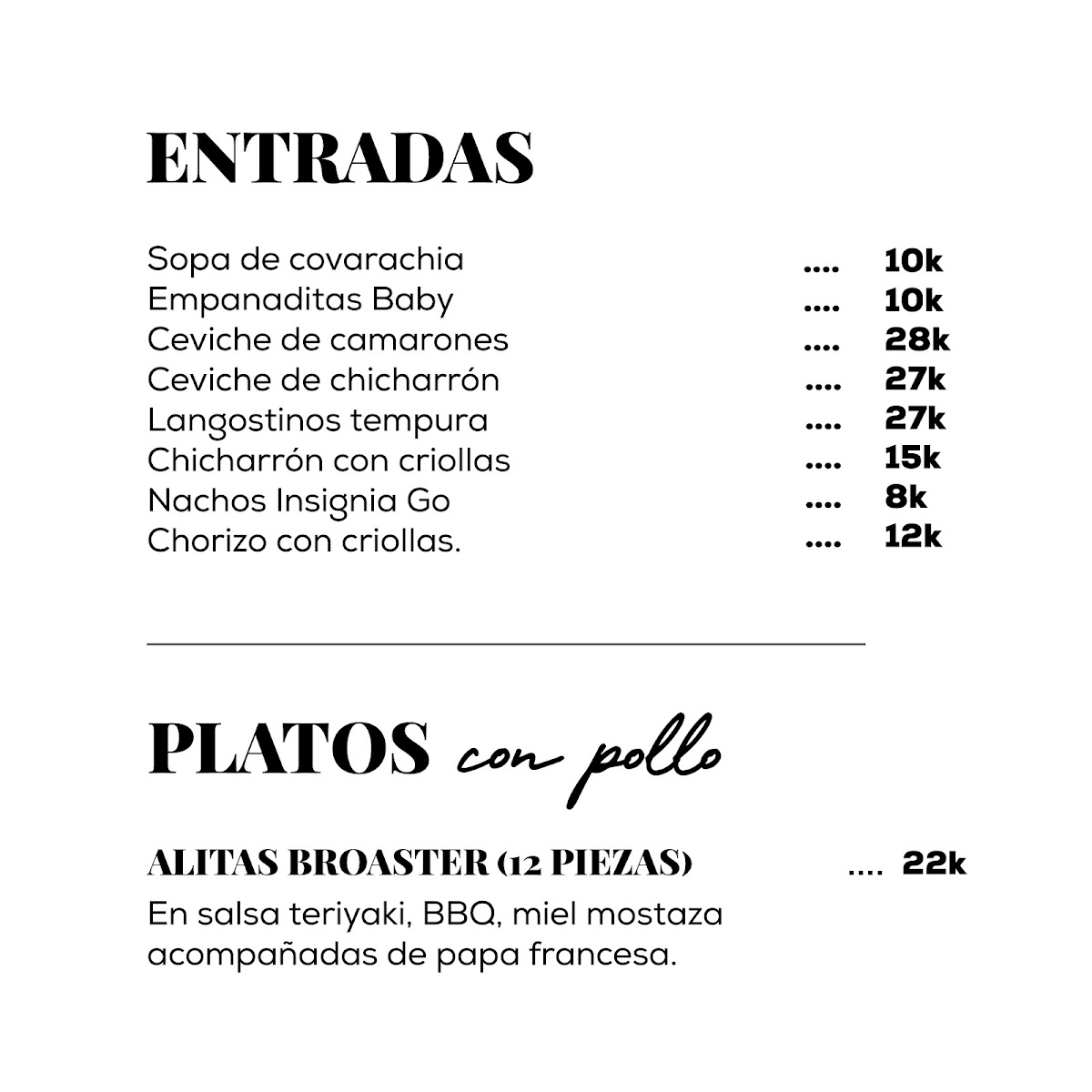 Restaurante Insignia Go Photo Menu 10