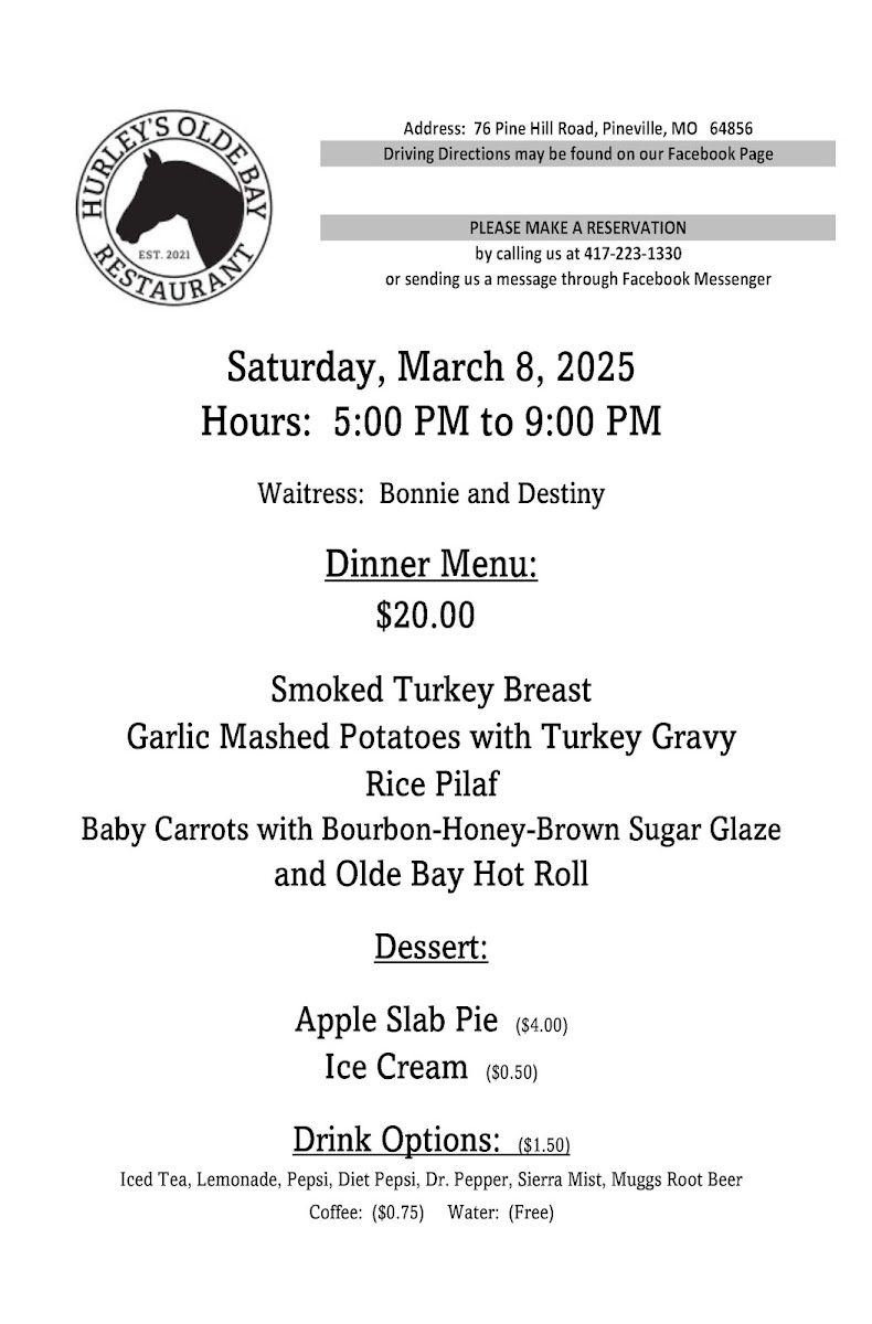 Hurley's Olde Bay Restaurant Photo Menu 4