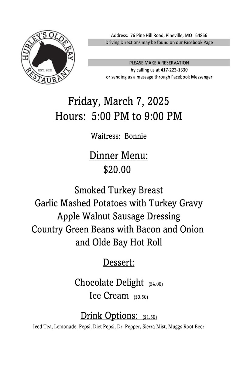 Hurley's Olde Bay Restaurant Photo Menu 5