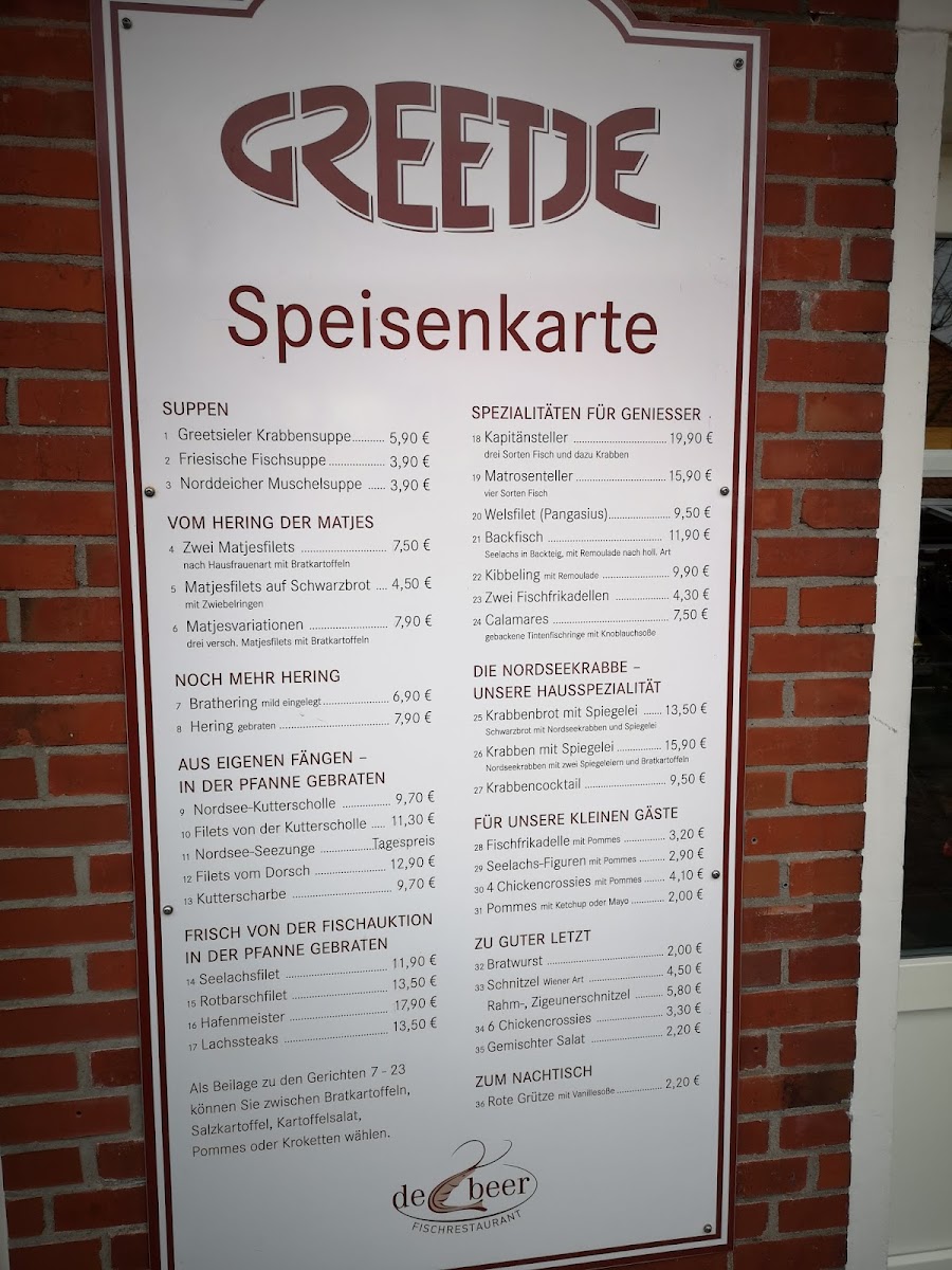 Fischrestaurant de Beer Greetje Photo Menu 10