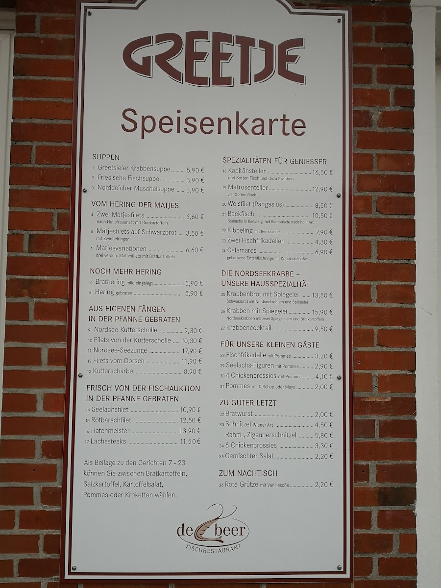 Fischrestaurant de Beer Greetje Photo Menu 8