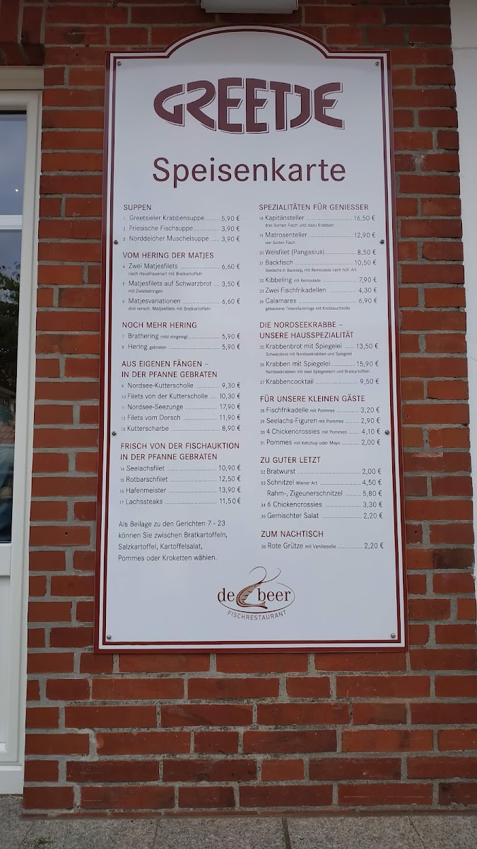 Fischrestaurant de Beer Greetje Photo Menu 9