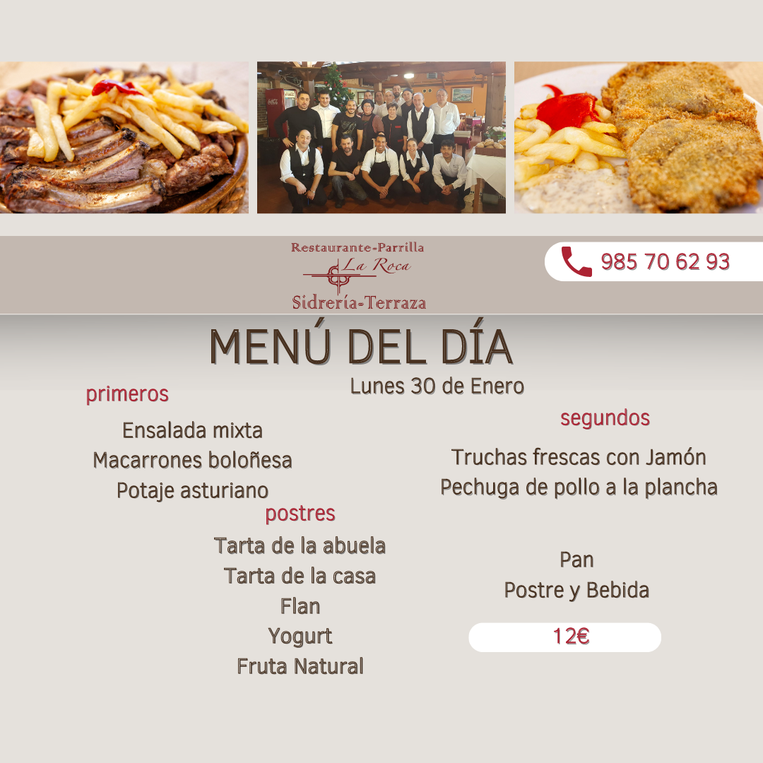 Restaurante la Roca Photo Menu 1