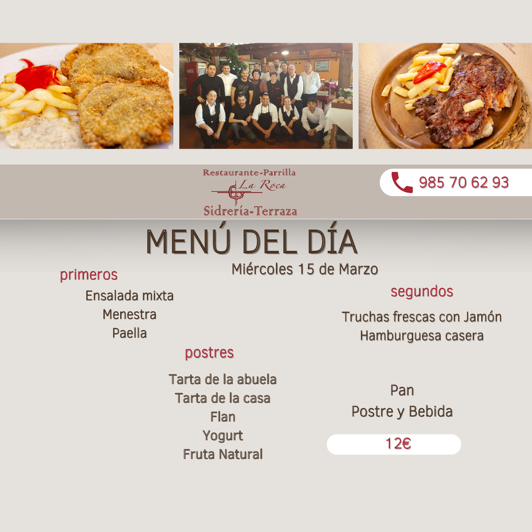 Restaurante la Roca Photo Menu 3