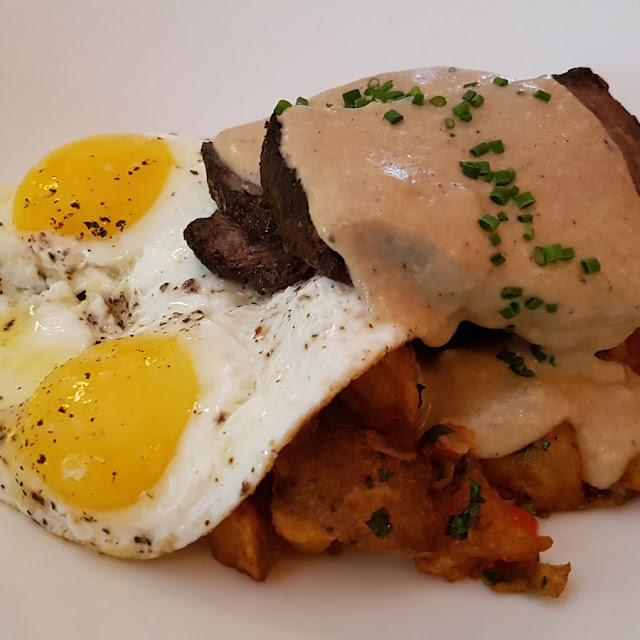 Short Rib Two Sunny Side Up Eggs Grilled Carrots Spicy Home Fries Short Rib Gravy