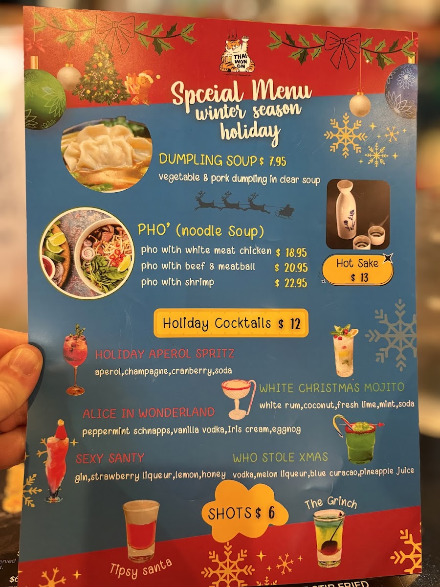 Thai Won On Photo Menu 10