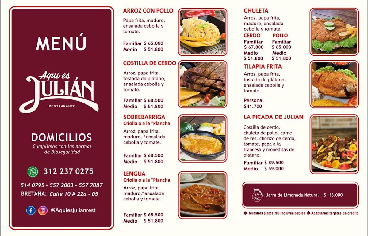 Restaurante Aquí Es Julián, Bretaña Photo Menu 1