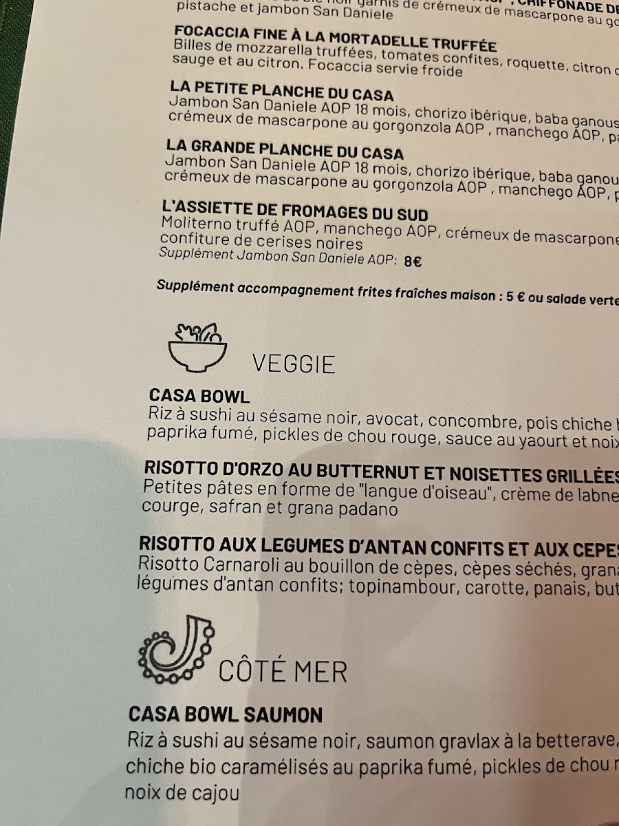 CASABEA - Cuisine méditerranéenne Photo Menu 7