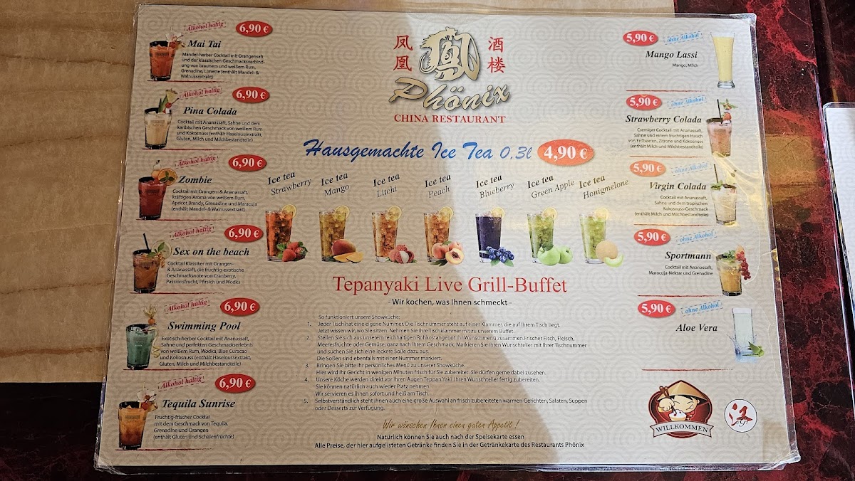China-Restaurant Phönix Buffet Photo Menu 1