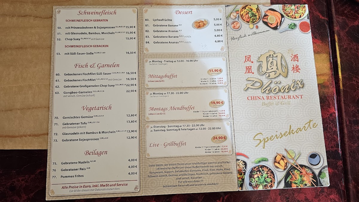 China-Restaurant Phönix Buffet Photo Menu 4