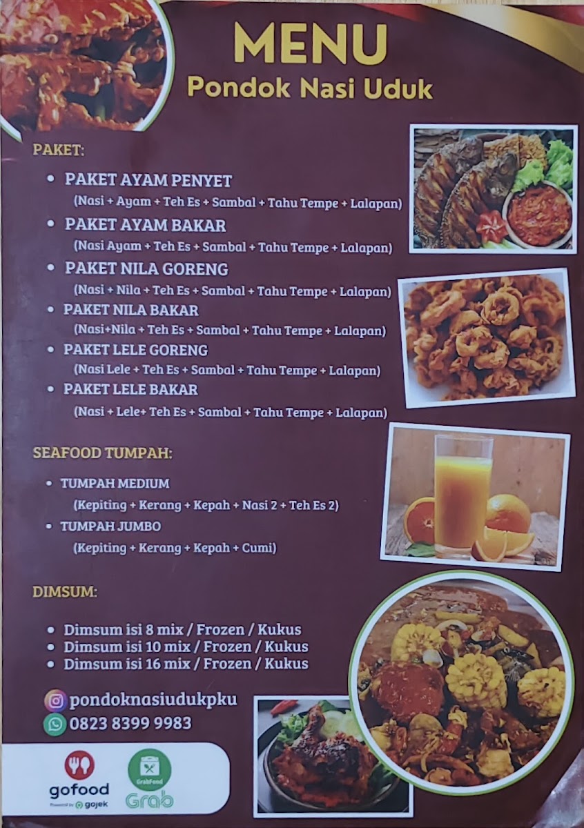 PONDOK NASI UDUK PECEL LELE & SEAFOOD Photo Menu 1