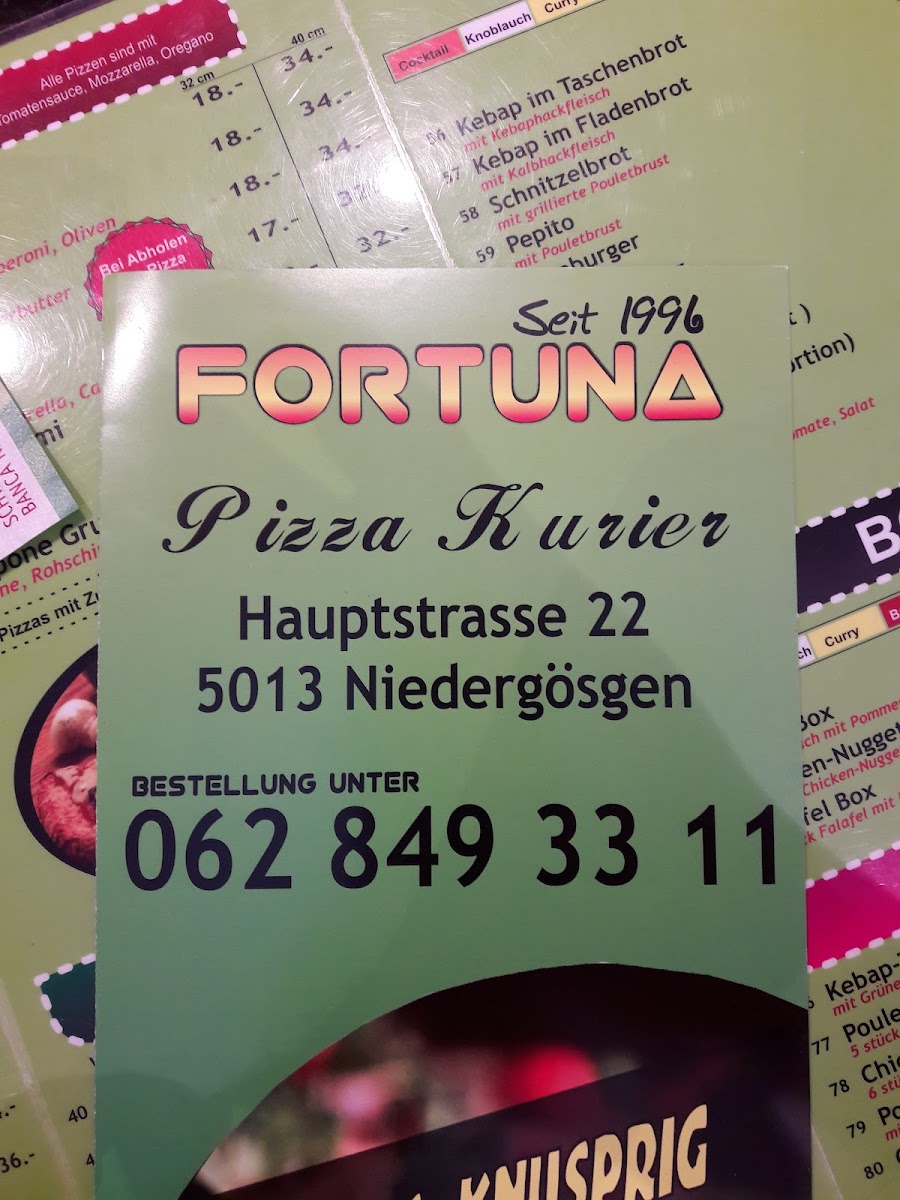 Fortuna Pizzakurier Photo Menu 6