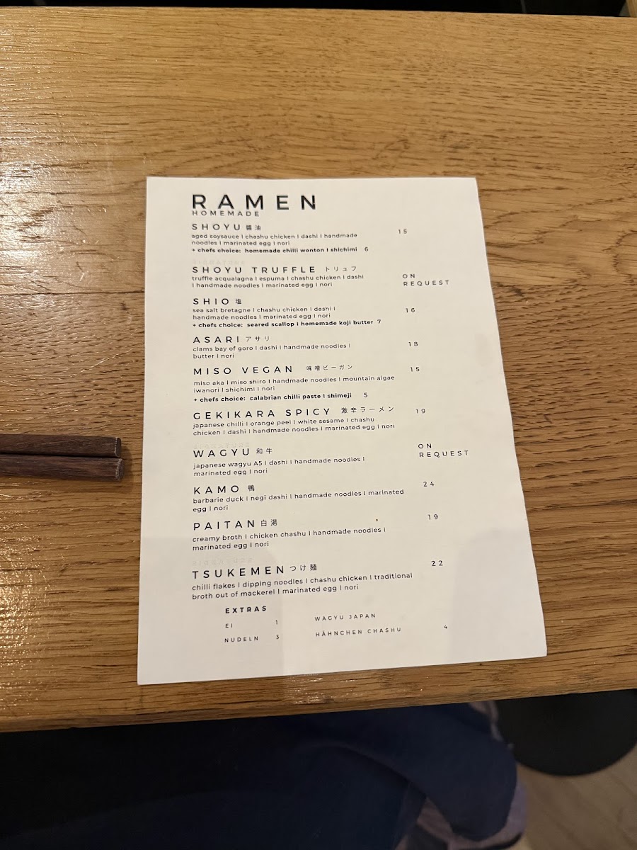 Fukagawa Ramen Photo Menu 2