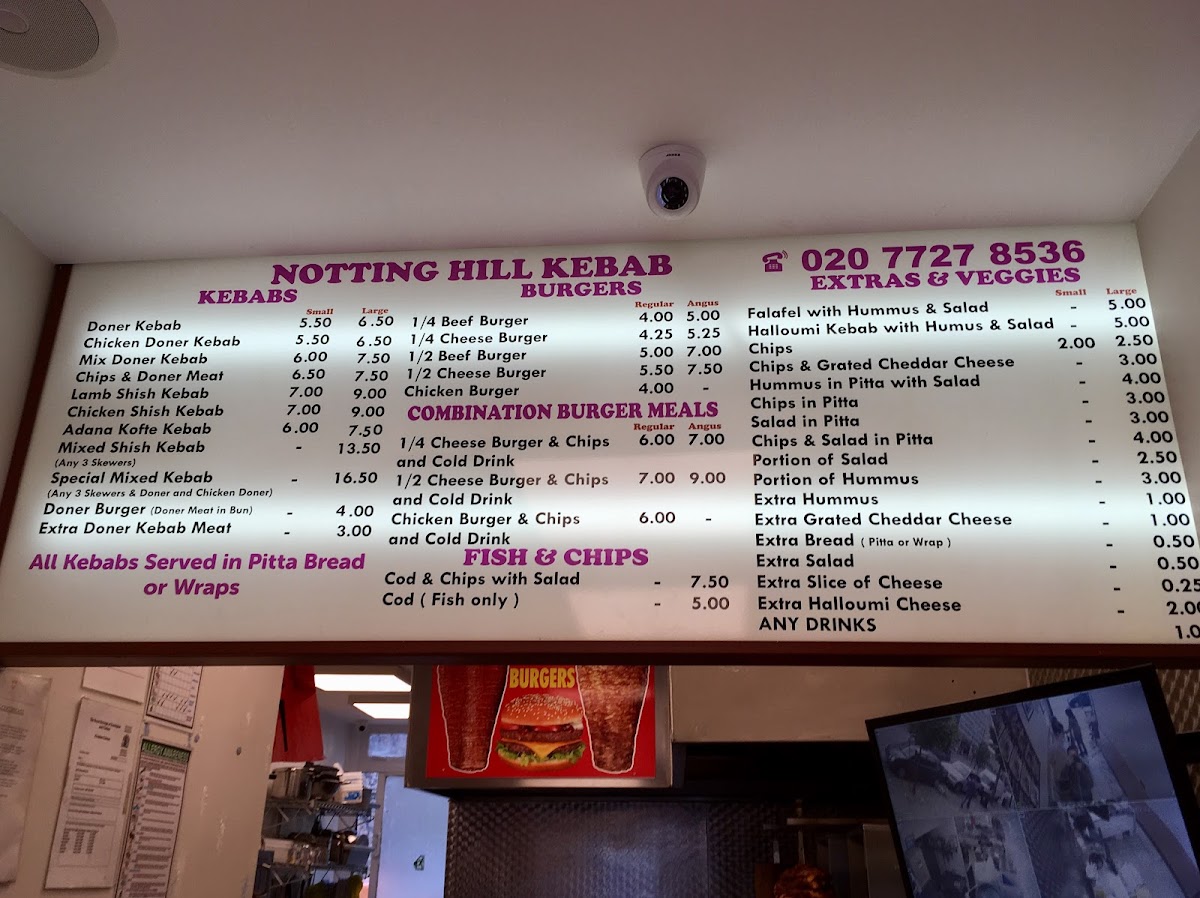 Notting Hill Kebab London Photo Menu 7