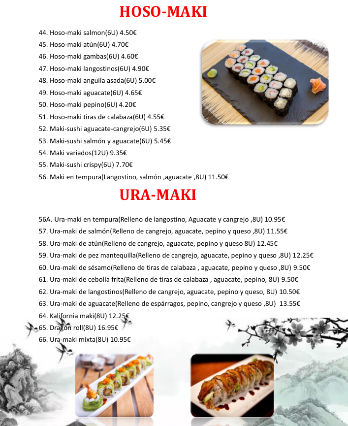 Oishi Restaurante Japones Photo Menu 3