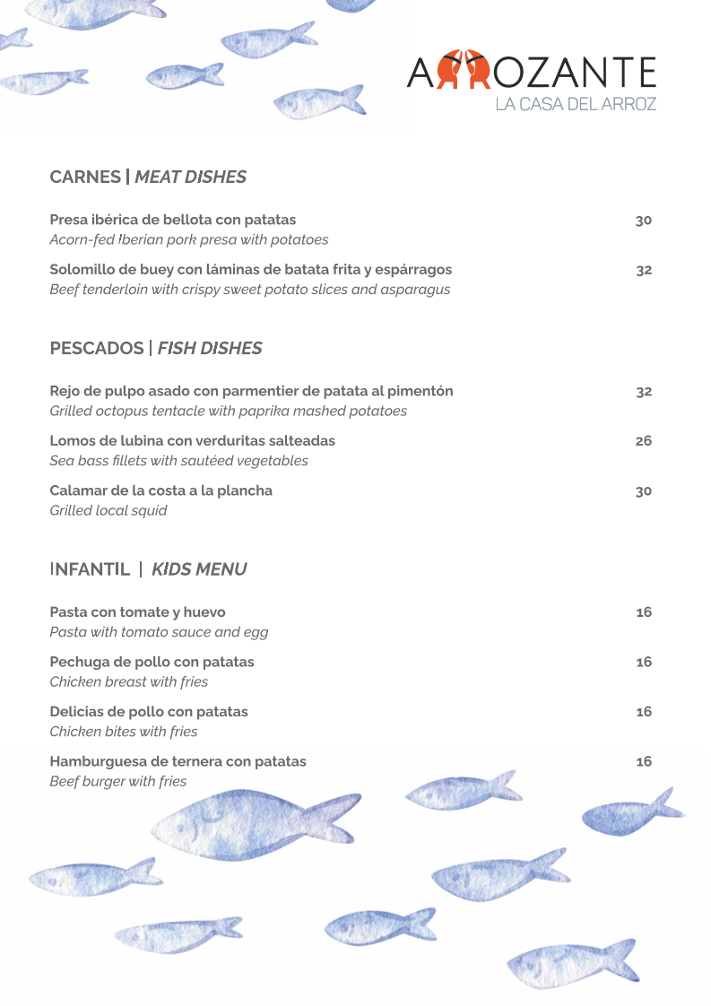 Arrozante Photo Menu 1
