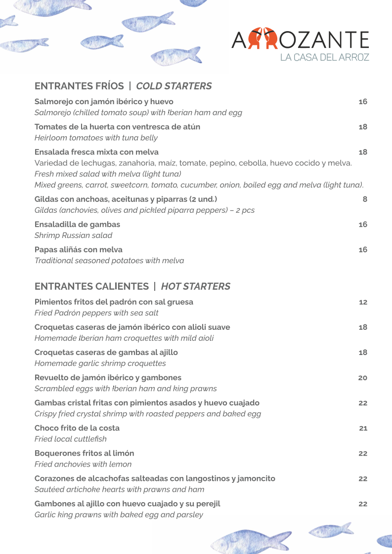 Arrozante Photo Menu 2