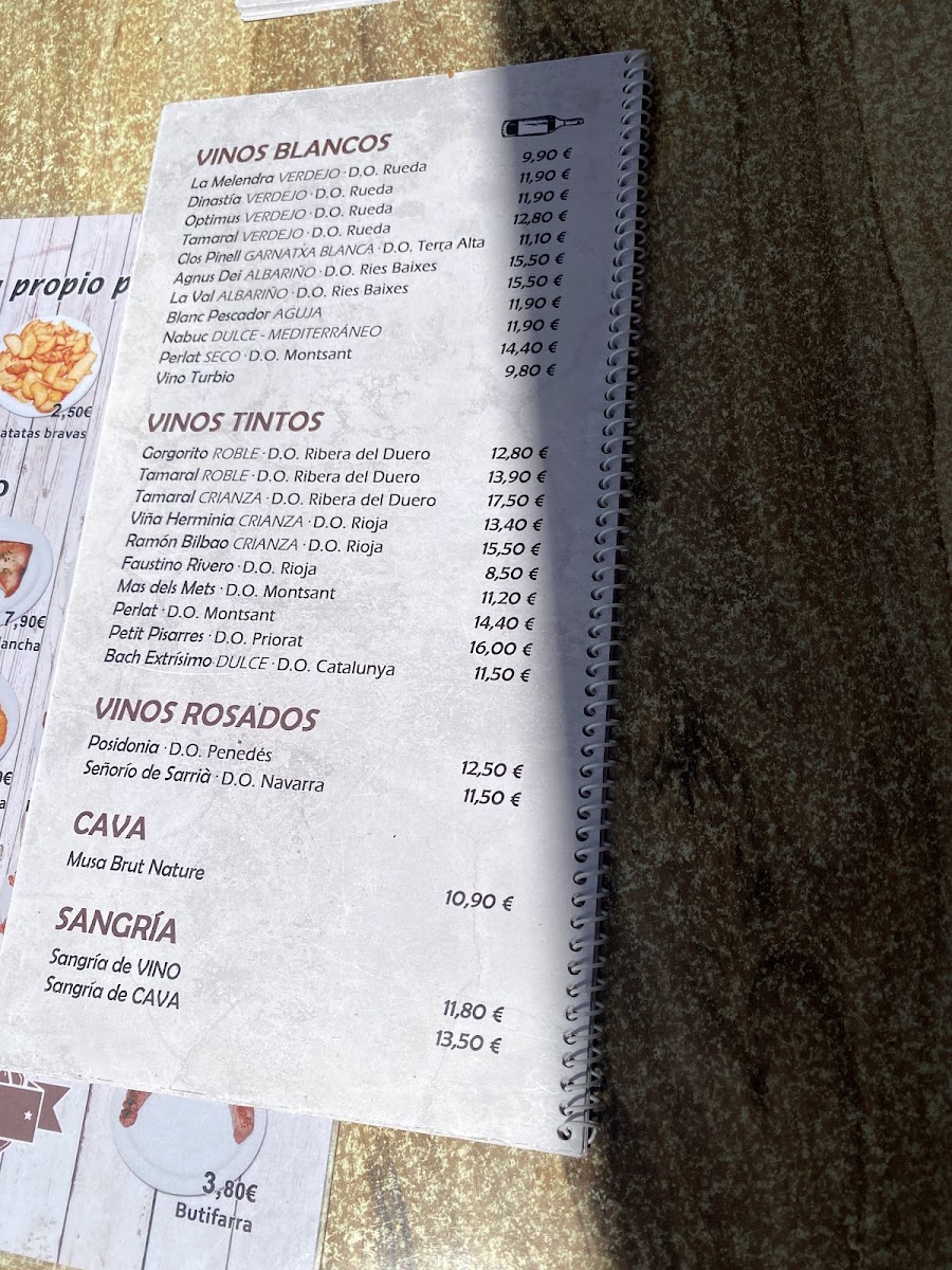 Trentavuit Torredembarra Photo Menu 2