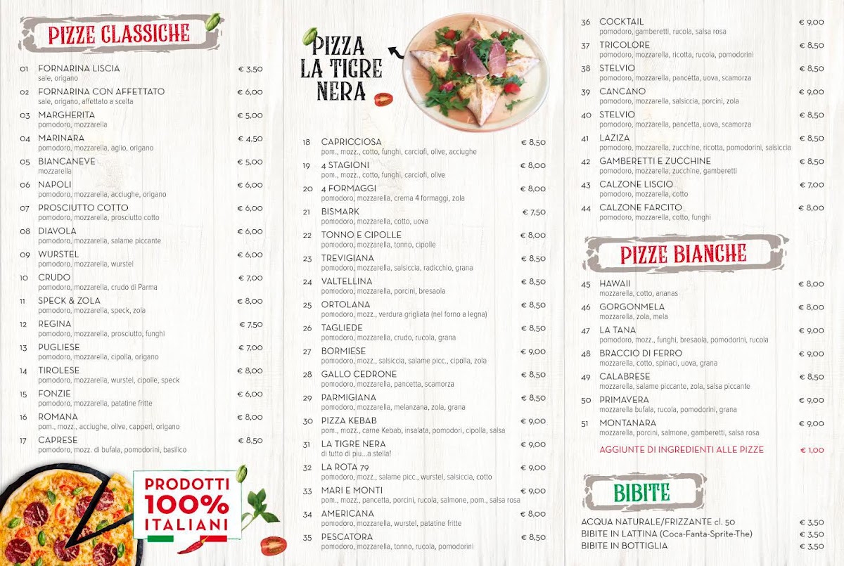 La Tigre Nera - pizza & kebab Photo Menu 1