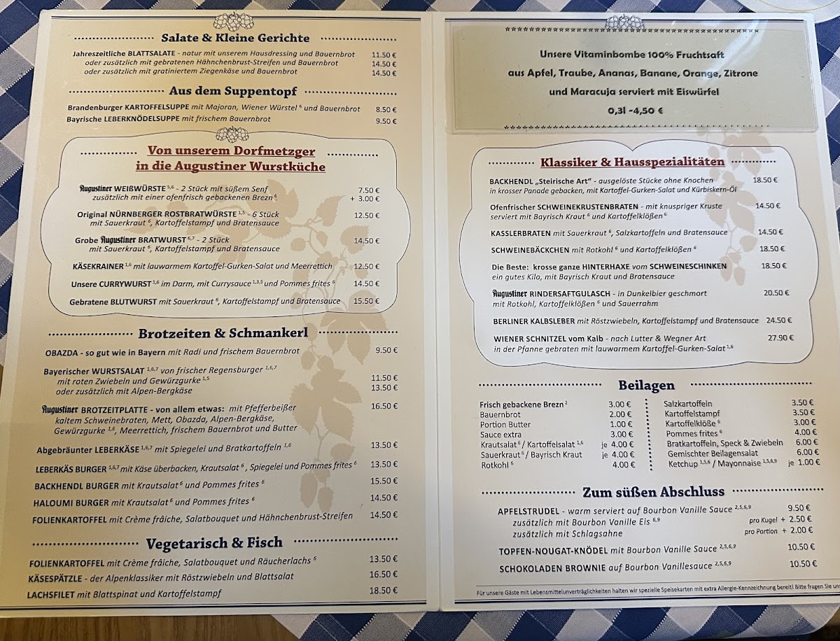 Augustiner Potsdam Photo Menu 10