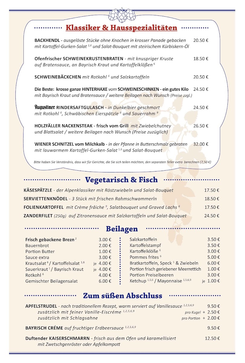 Augustiner Potsdam Photo Menu 5