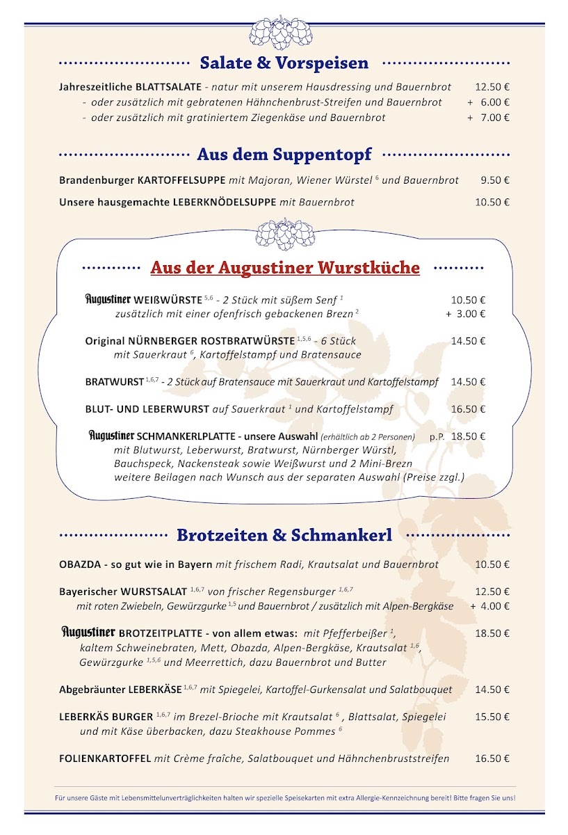 Augustiner Potsdam Photo Menu 6