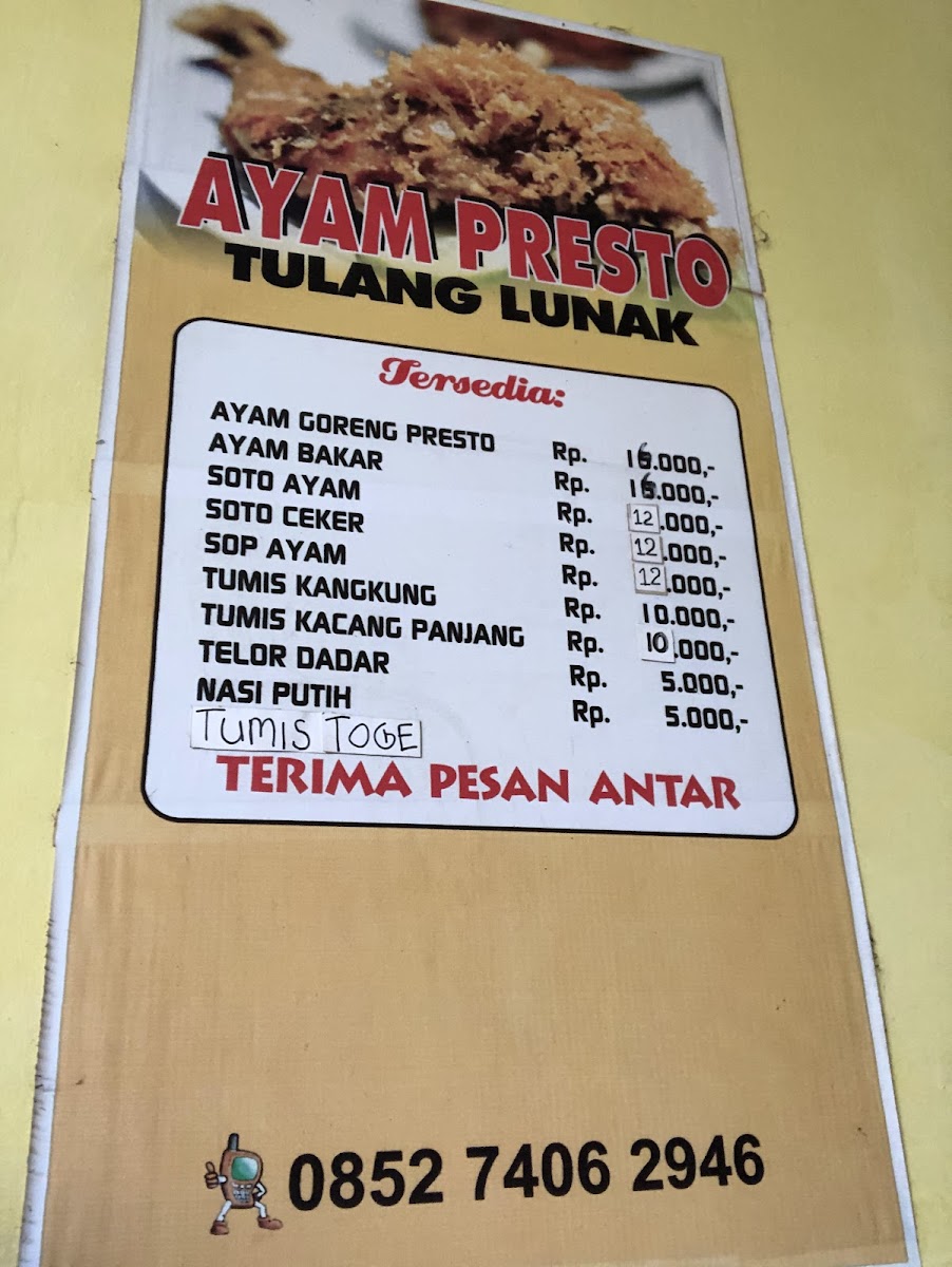 Ayam Presto Tulang Lunak Tanjung Pinang