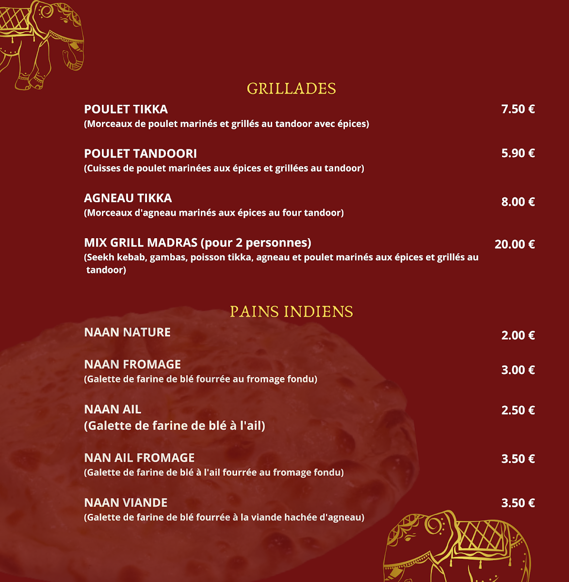 Madras Fast Food Photo Menu 5