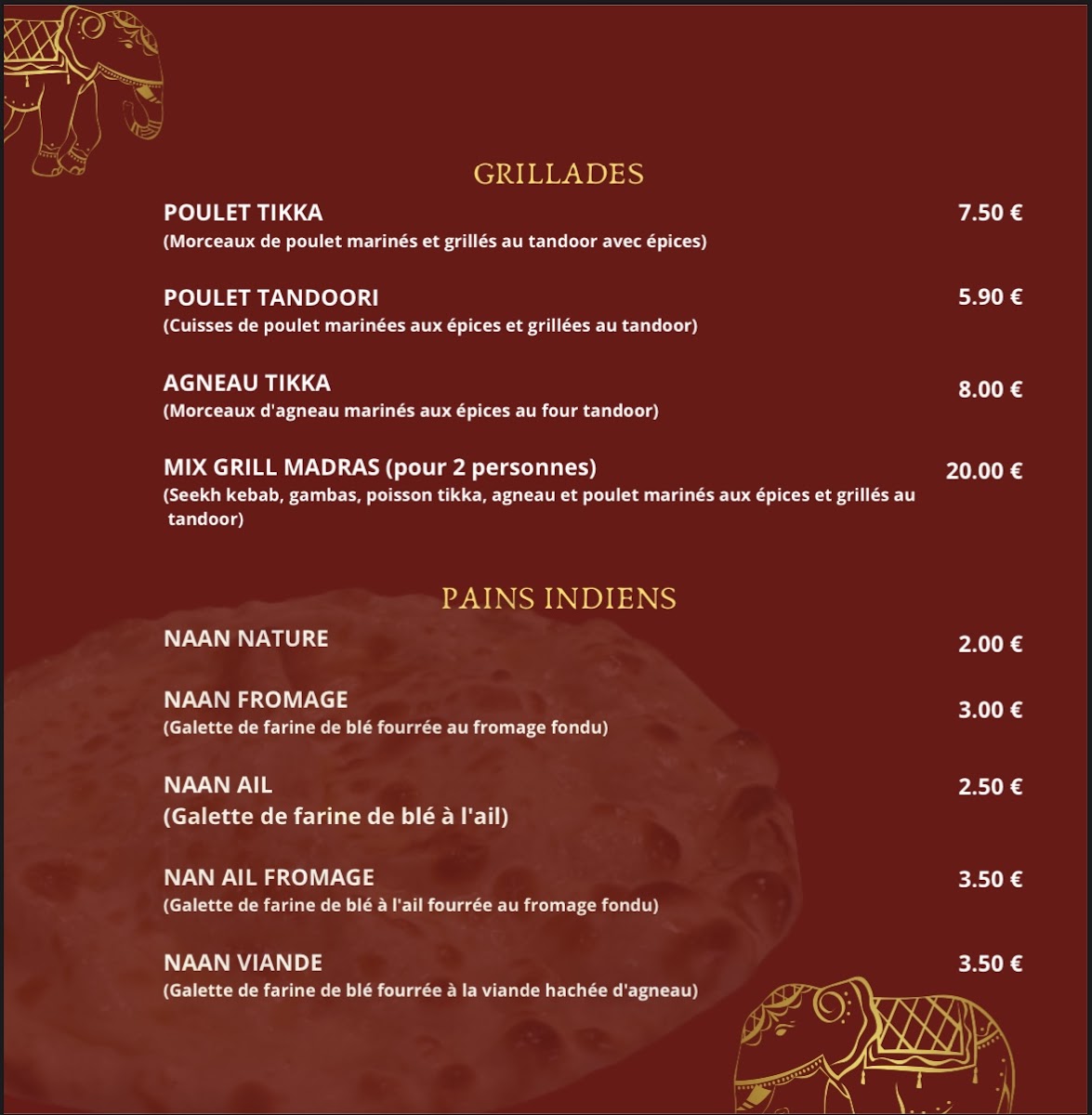 Madras Fast Food Photo Menu 7