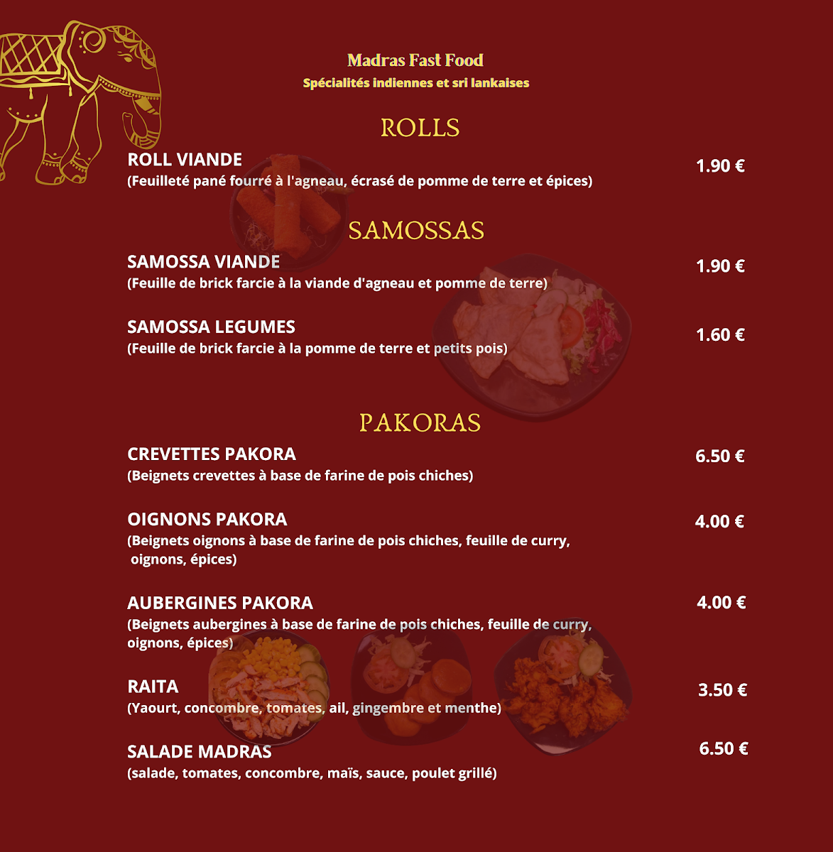 Madras Fast Food Photo Menu 9