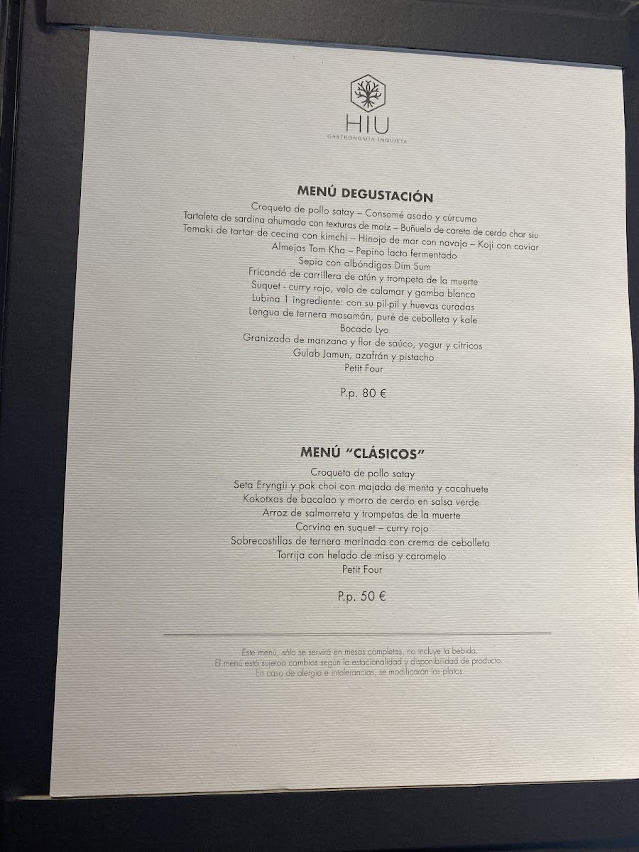 Restaurant HIU Photo Menu 1
