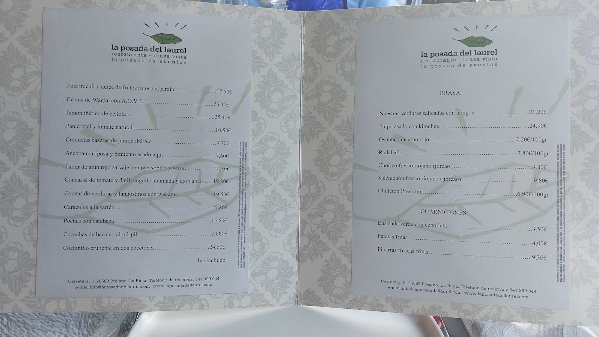 Restaurante La Posada Del Laurel Photo Menu 1