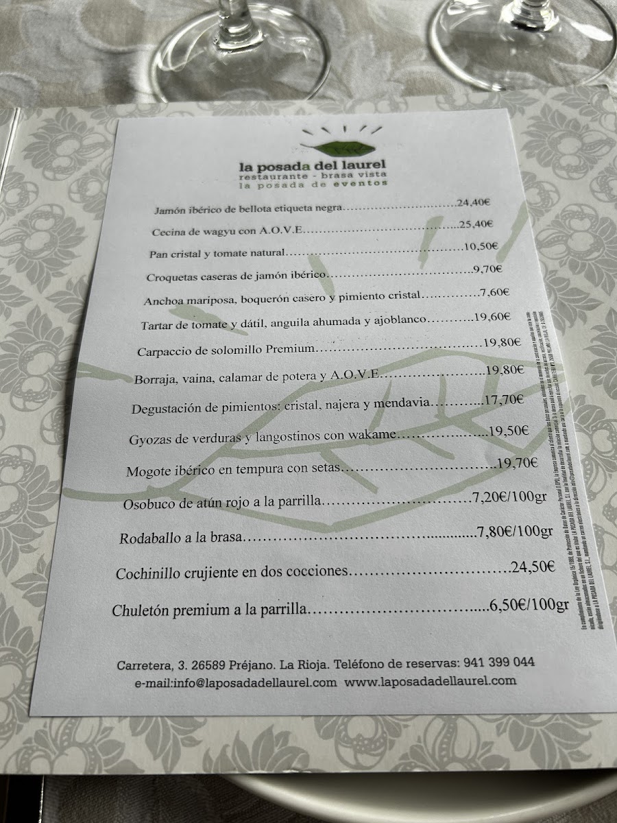 Restaurante La Posada Del Laurel Photo Menu 2
