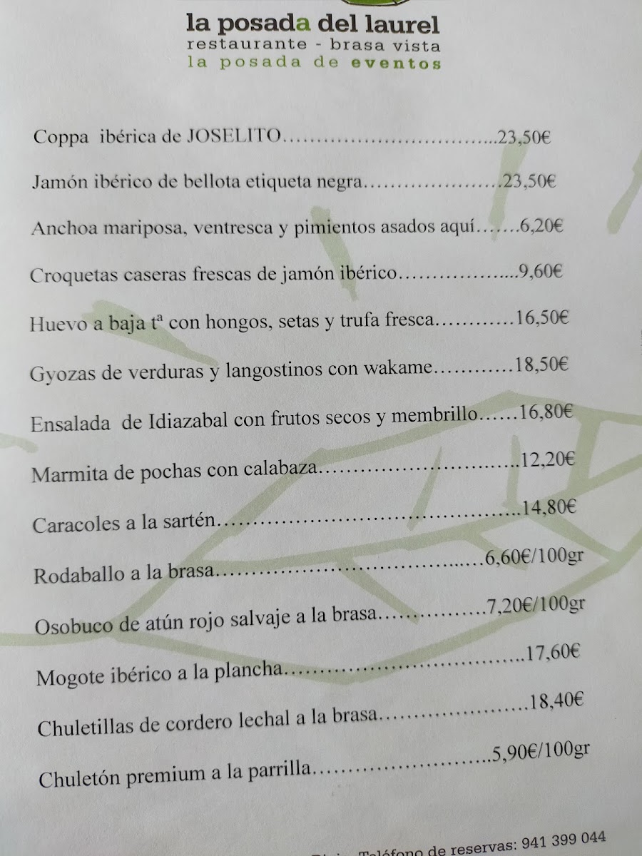 Restaurante La Posada Del Laurel Photo Menu 6