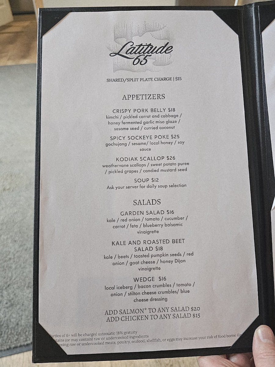 Latitude 65 Photo Menu 1